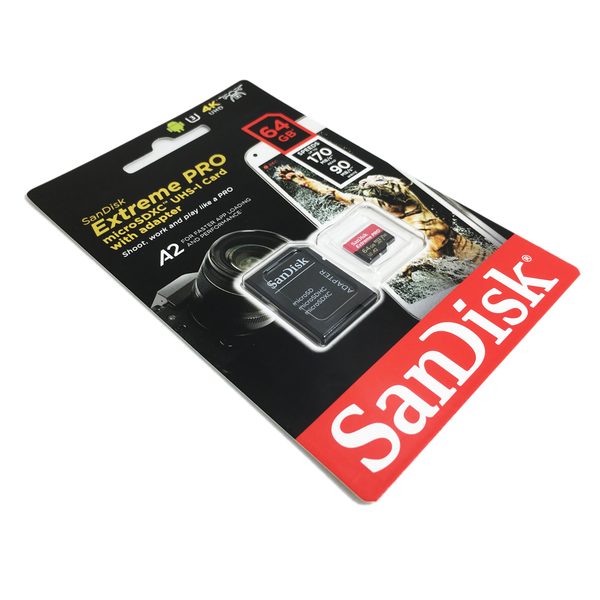Memory Card Micro SD Card SanDisk 64GB Extreme Pro Adaptor