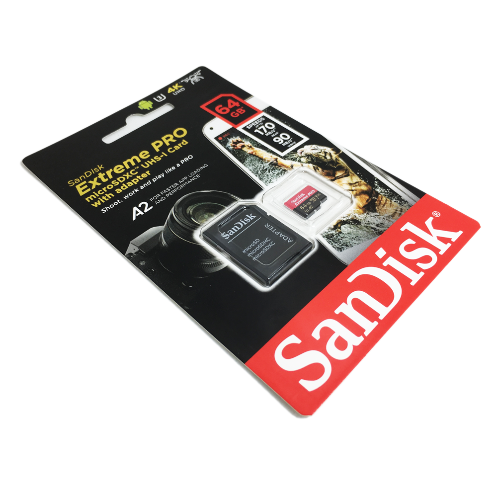 Sandisk Extreme PRO Carte Micro SD 64Go + Adaptateur